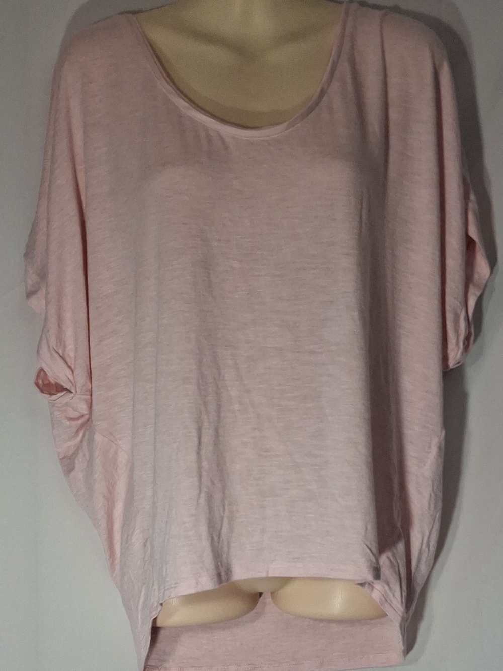 White House Black Market Light Pink Dolman Scoop Neck Top